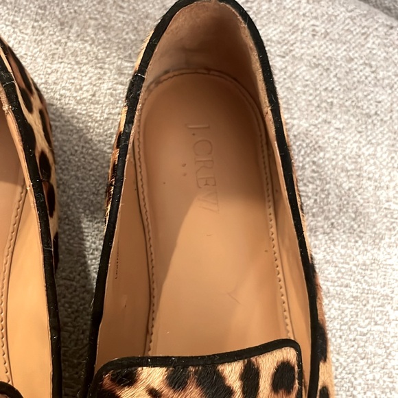 J. Crew leopard calf hair smoking loafers size 7.5 - Picture 4 of 10